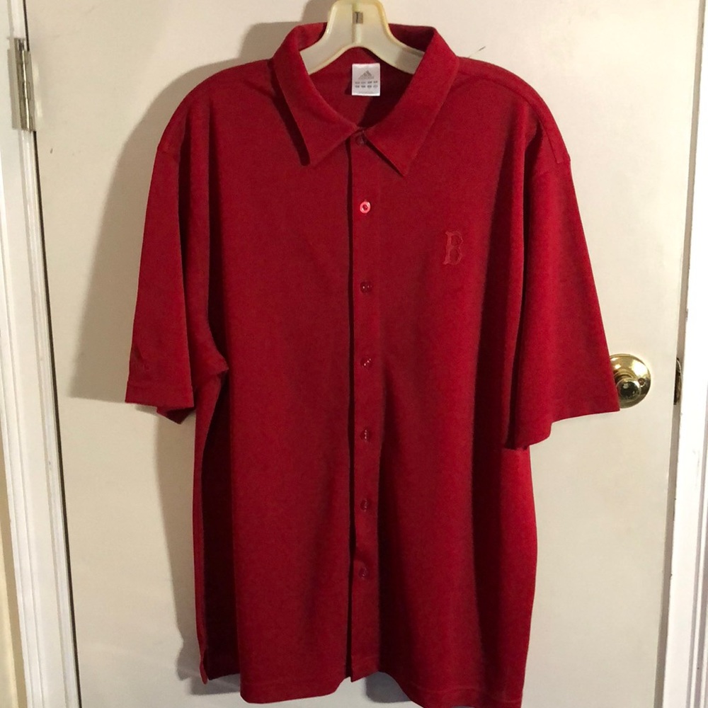 Boston Red Sox MLB Adidas Full Button Dress Shirt Men’s Large